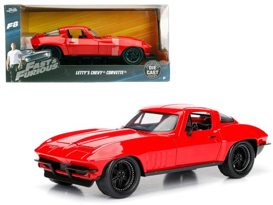Letty's Chevrolet Corvette Fast & Furious F8 "The Fate of the Furious" Movie 1/24 Diecast Model Car by Jada free shipping USA - Rapid Vehicles