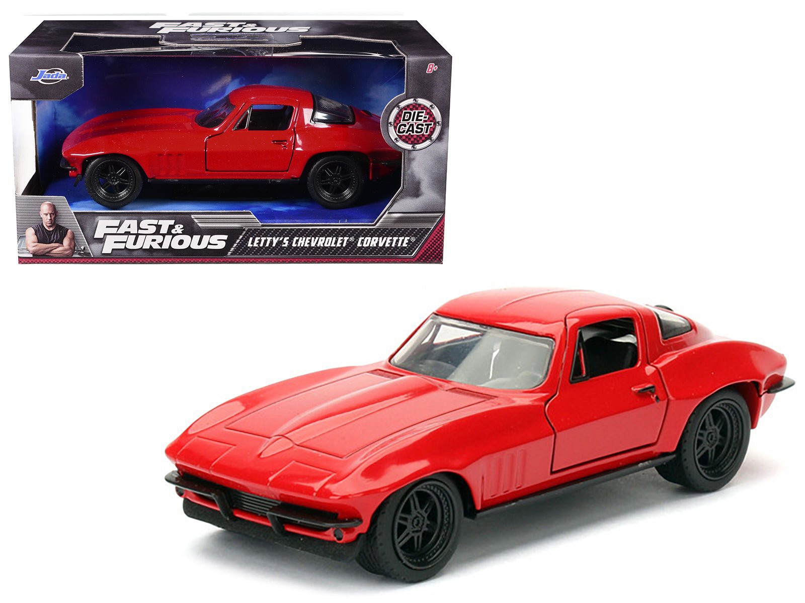 Letty's Chevrolet Corvette Fast & Furious F8 "The Fate of the Furious" Movie 1/32 Diecast Model Car by Jada free shipping USA - Rapid Vehicles