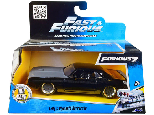 Letty's Plymouth Barracuda "Fast & Furious 7" Movie 1/32 Diecast Model Car by Jada free shipping USA - Rapid Vehicles