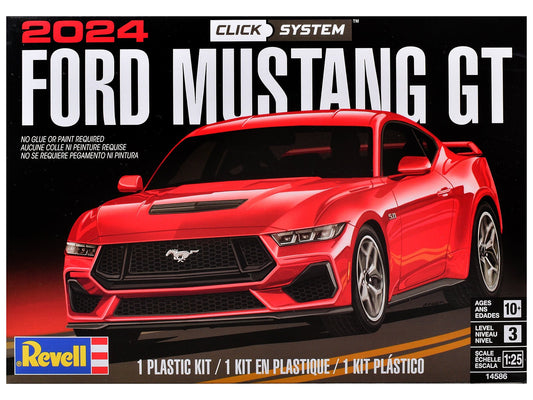 Level 3 Model Kit 2024 Ford Mustang GT 2 - in - 1 Kit (Level 3 Click System) 1/25 Scale Model by Revell free shipping USA - Rapid Vehicles