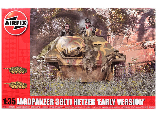 Level 3 Model Kit JagdPanzer 38(t) Hetzer "Early Version" Tank with 2 Scheme Options 1/35 Plastic Model Kit by Airfix free shipping USA - Rapid Vehicles