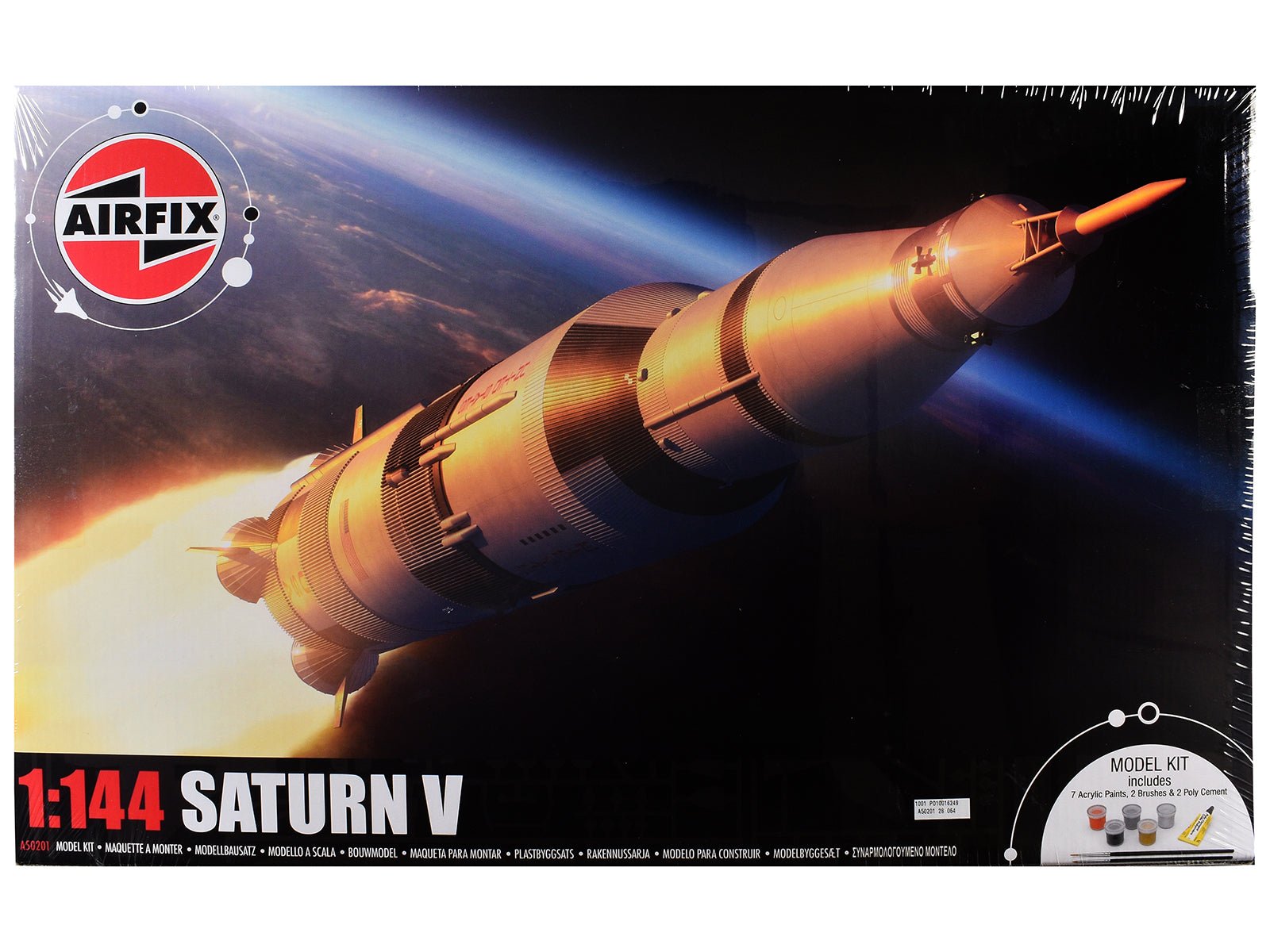 Level 3 Model Kit NASA Saturn V Rocket Gift Set 1/144 Plastic Model Kit by Airfix free shipping USA - Rapid Vehicles