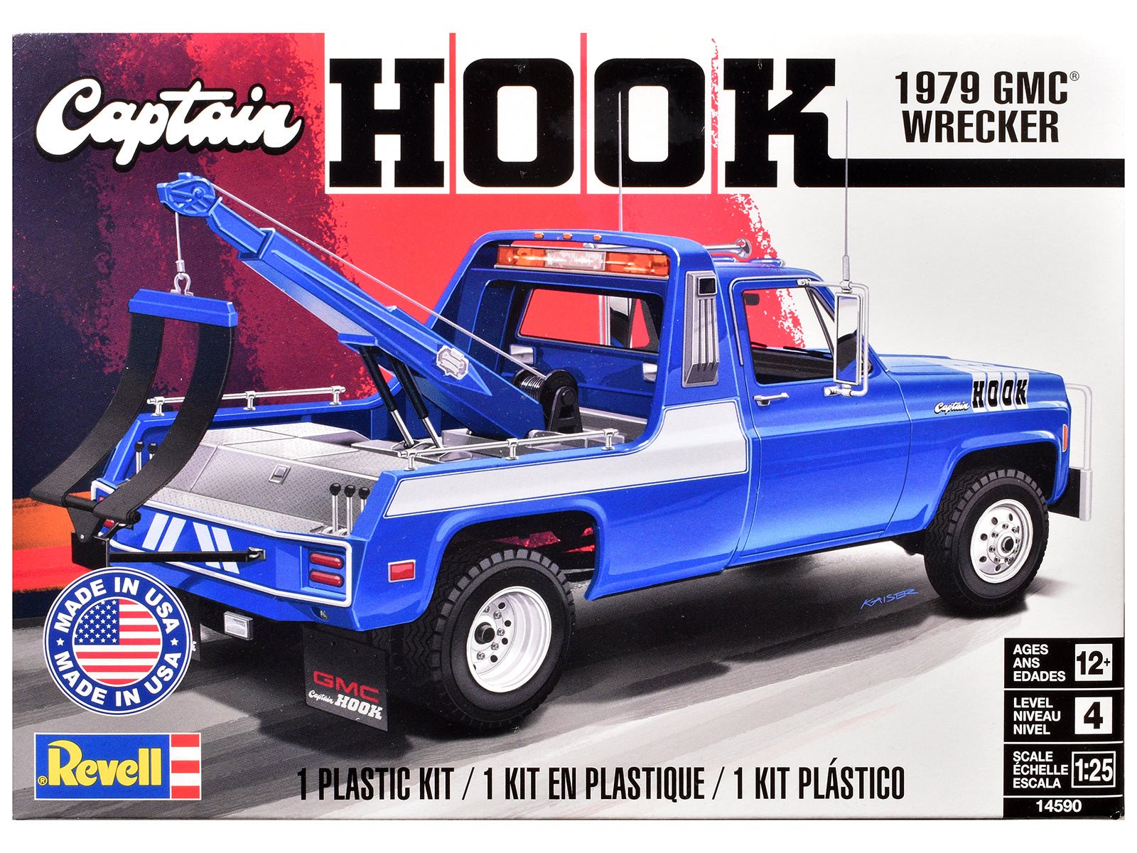 Level 4 Model Kit 1979 GMC Wrecker Tow Truck "Captain Hook" 1/25 Scale Model by Revell free shipping USA - Rapid Vehicles