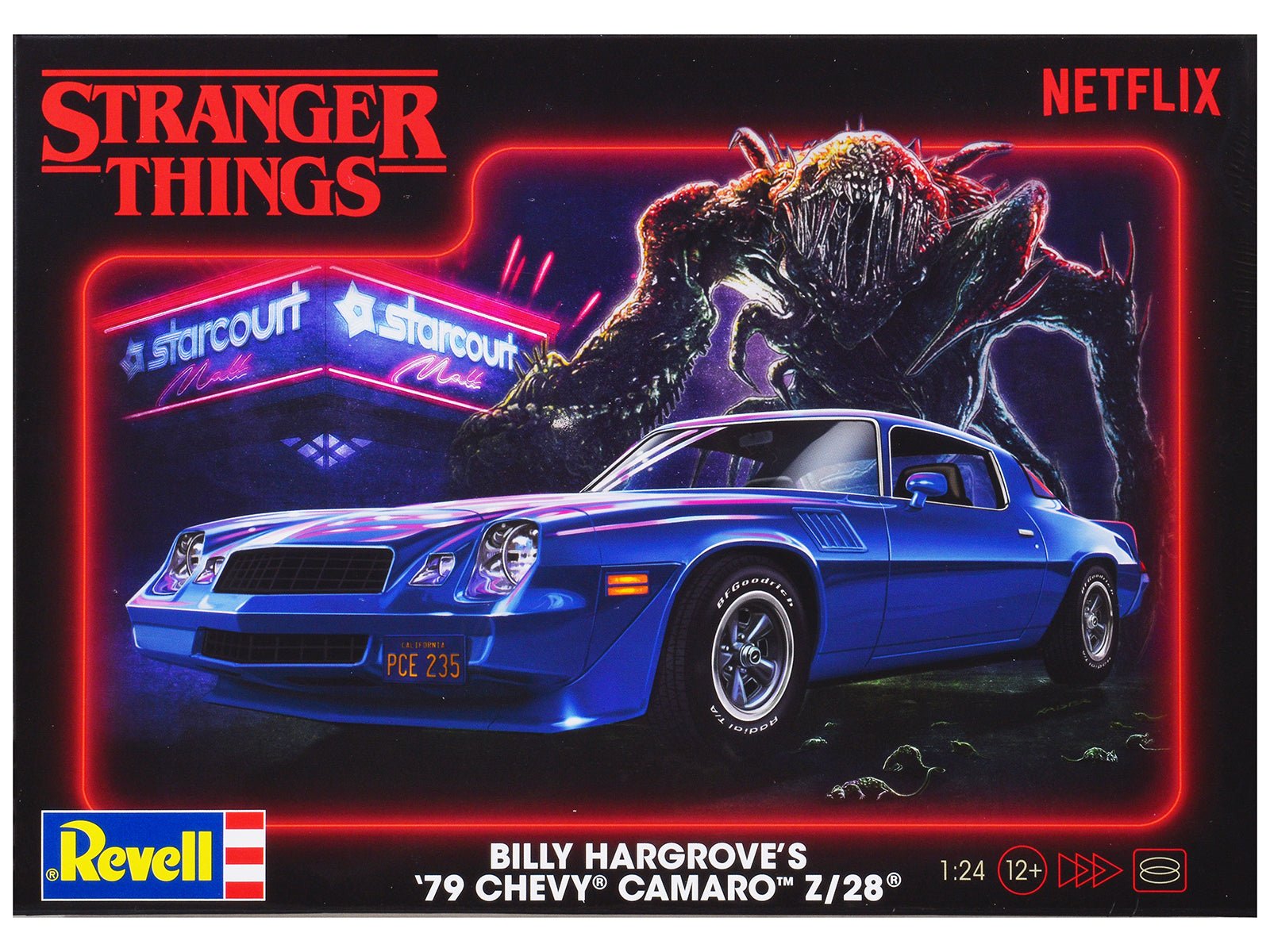 Level 4 Model Kit Billy Hargrove’s 1979 Chevrolet Camaro Z/28 "Stranger Things" (2016 - Current) TV Series 1/24 Scale Model by Revell free shipping USA - Rapid Vehicles