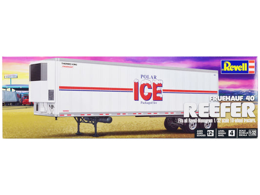 Level 4 Model Kit Fruehauf 40' Refrigerated Trailer "Polar ICE" 1/32 Scale Model by Revell free shipping USA - Rapid Vehicles