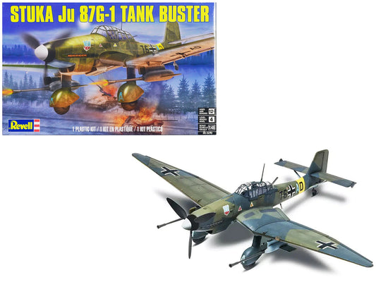 Level 4 Model Kit Junkers STUKA JU 87G - 1 Tank Buster Bomber Aircraft 1/48 Scale Model by Revell free shipping USA - Rapid Vehicles