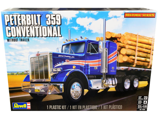Level 4 Model Kit Peterbilt 359 Conventional Truck Tractor (without Trailer) "Historic Series" 1/25 Scale Model by Revell free shipping USA - Rapid Vehicles