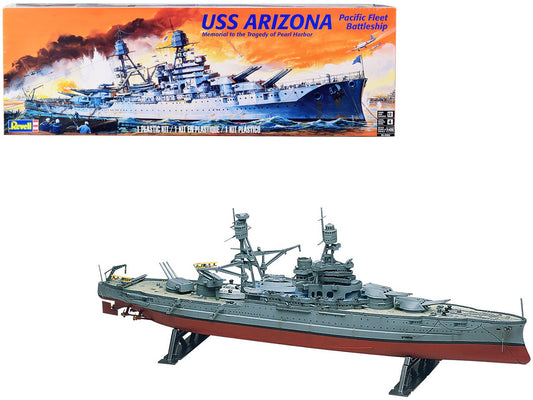 Level 4 Model Kit USS Arizona Pacific Fleet Battleship "Memorial to the Tragedy of Pearl Harbor" 1/426 Scale Model by Revell free shipping USA - Rapid Vehicles