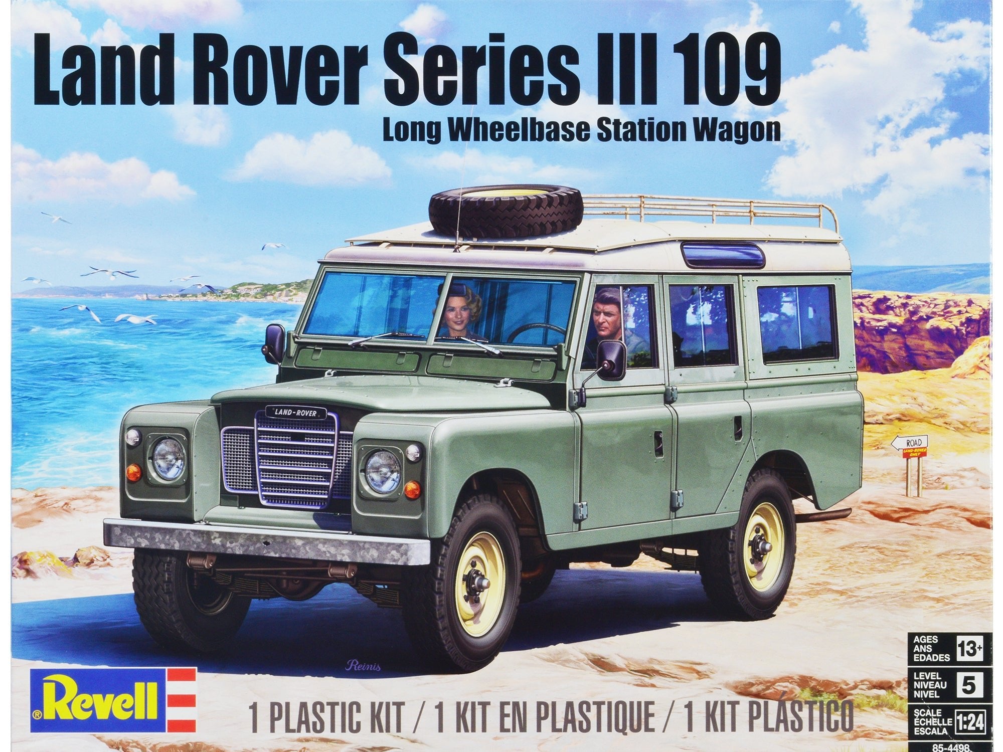 Level 5 Model Kit Land Rover Series III 109 Long Wheelbase Station Wagon 1/24 Scale Model by Revell free shipping USA - Rapid Vehicles