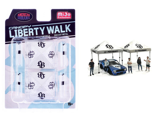 "Liberty Walk" Canopy 2 Piece Set White Limited Edition for 1/64 Scale Models by American Diorama free shipping USA - Rapid Vehicles