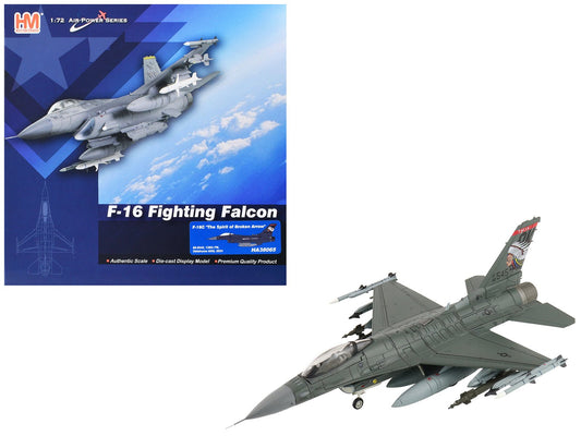 Lockheed F - 16C Fighting Falcon Fighter Aircraft "88 - 0545 138th Fighter Wing Oklahoma Air National Guard" (2024) United States Air Force "Air Power Series" 1/72 Diecast Model by Hobby Master free shipping USA - Rapid Vehicles