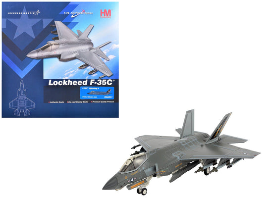 Lockheed F - 35C Lightning II Aircraft "VMFA - 251" (2024) United States Marine Corps "Air Power Series" 1/72 Diecast Model by Hobby Master free shipping USA - Rapid Vehicles