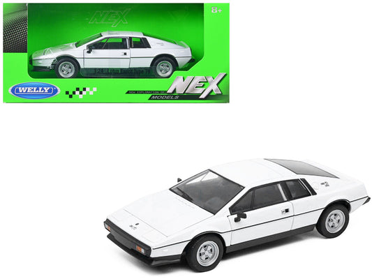 Lotus Esprit S2 Type 79 White "NEX Models" Series 1/24 Diecast Model Car by Welly free shipping USA - Rapid Vehicles