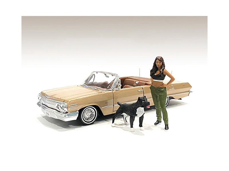 "Lowriderz" Figurine IV and a Dog for 1/18 Scale Models by American Diorama free shipping USA - Rapid Vehicles