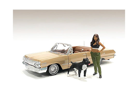 "Lowriderz" Figurine IV and a Dog for 1/18 Scale Models by American Diorama free shipping USA - Rapid Vehicles