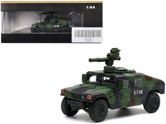 M1046 HUMVEE Tow Missile Carrier Green Camouflage "3rd Battalion 8th Marine Regiment Kosovo Force (KFOR)" (1999) "Military Miniature" Series 1/64 Diecast Model by Panzerkampf free shipping USA - Rapid Vehicles