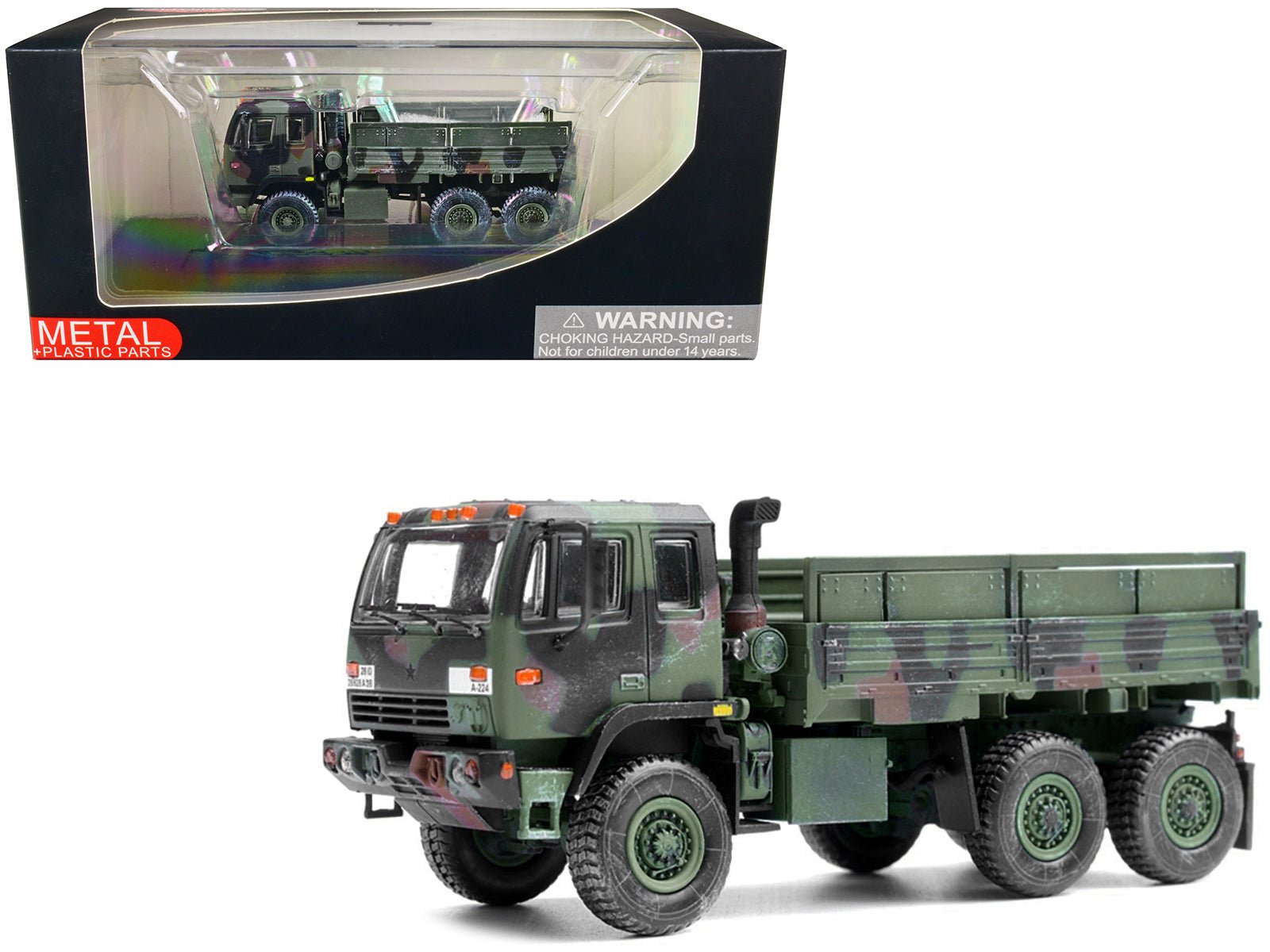 M1083 MTV (Medium Tactical Vehicle) Standard Cargo Truck NATO Camouflage "US Army" "Armor Premium" Series 1/72 Diecast Model by Panzerkampf free shipping USA - Rapid Vehicles