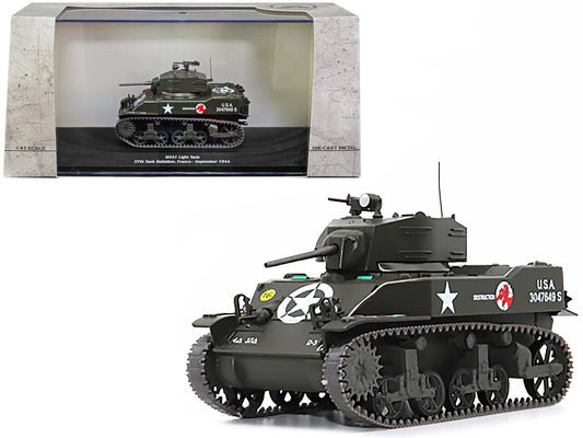 M5A1 Light Tank 16 "Destruction" "U.S.A. 37th Tank Battalion France September 1944" 1/43 Diecast Model by AFVs of WWII free shipping USA - Rapid Vehicles