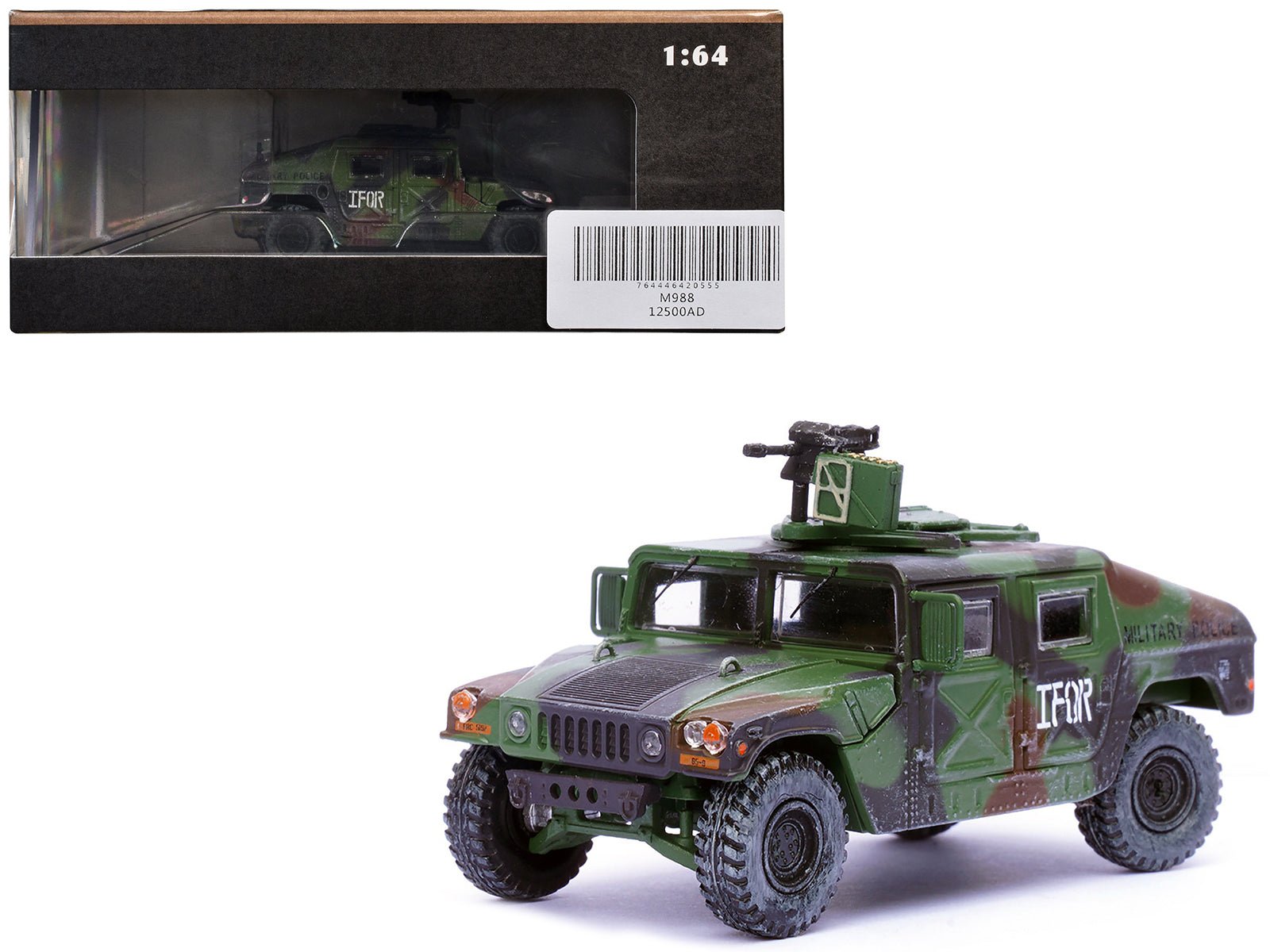 M988 Modern 4×4 Utility Vehicle with Grenade Launcher Camouflage "Military Police 65th Company 519th MP Battalion IFOR HQ ARRC Forward Brcko Bosnia and Herzegovina" (1996) "Military Miniature" Series 1/64 Diecast Model by Panzerkampf free shipping USA - Rapid Vehicles
