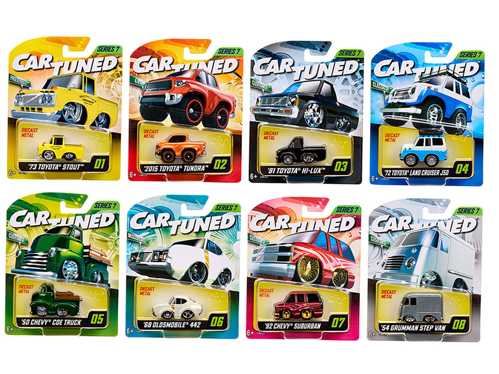 "Mainline" 2025 Series 7 Set of 8 Pieces Diecast Model Cars by CarTuned free shipping USA - Rapid Vehicles
