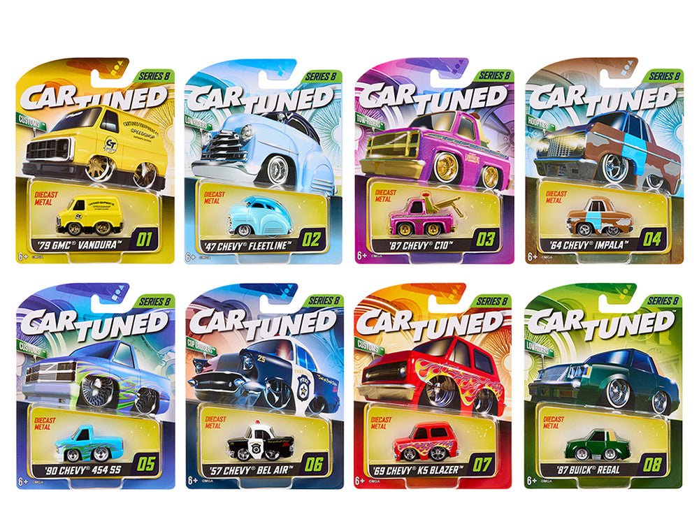 "Mainline" 2025 Series 8 Set of 8 Pieces Diecast Model Cars by CarTuned free shipping USA - Rapid Vehicles