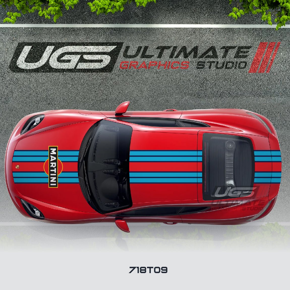 Martini Top Wide Graphic for Porsche Models - Rapid Vehicles