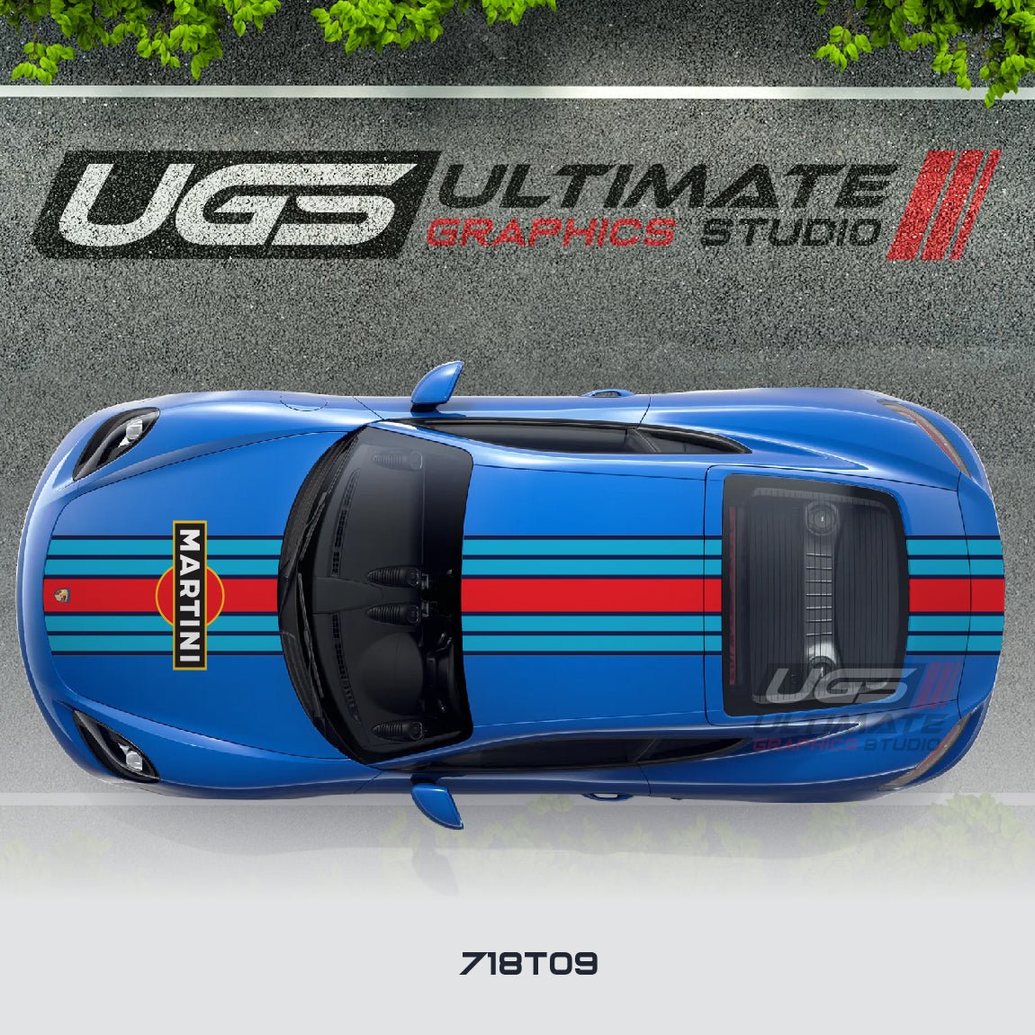 Martini Top Wide Graphic for Porsche Models - Rapid Vehicles