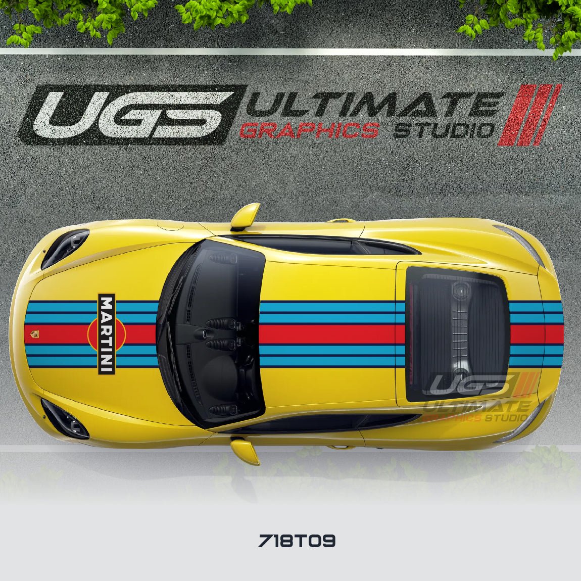 Martini Top Wide Graphic for Porsche Models - Rapid Vehicles