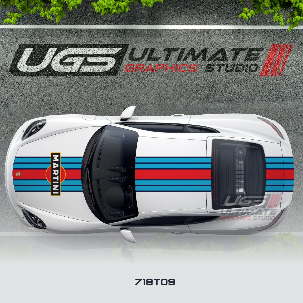 Martini Top Wide Graphic for Porsche Models - Rapid Vehicles