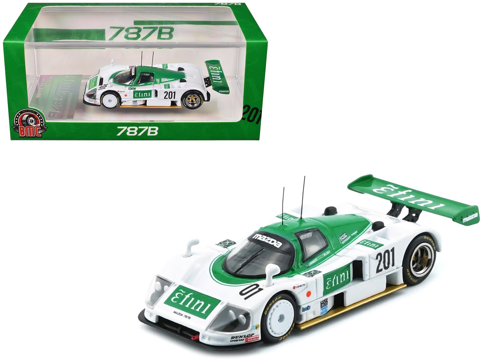 Mazda 787B 201 Johnny Herbert - Maurizio Sandro Sala "Efini" "All Japan Sports Prototype Car Endurance Championship" (1991) 1/64 Diecast Model Car by BM Creations free shipping USA - Rapid Vehicles