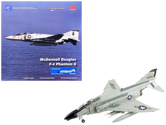 McDonnell Douglas F - 4C Phantom II Fighter - Bomber Aircraft "40838 114th Tactical Fighter Training Squadron Oregon Air National Guard" (1980) United States Air Force "Air Power Series" 1/72 Diecast Model by Hobby Master free shipping USA - Rapid Vehicles