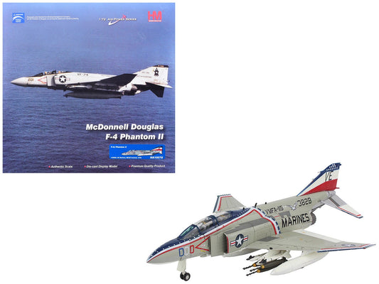 McDonnell Douglas F - 4J Phantom II Fighter - Bomber Aircraft "153828 MCAS Iwakuni Japan" (1976) United States Marine Corps "Air Power Series" 1/72 Diecast Model by Hobby Master free shipping USA - Rapid Vehicles