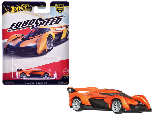 McLaren Solus GT Orange Metallic "Euro Speed" Series Diecast Model Car by Hot Wheels free shipping USA - Rapid Vehicles