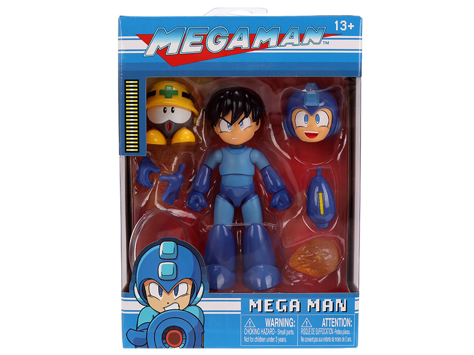 Mega Man 4.5" Moveable Figure (Deluxe Version) with Accessories and Alternate Head and Hands "Mega Man" (1987) Video Game Model by Jada free shipping USA - Rapid Vehicles