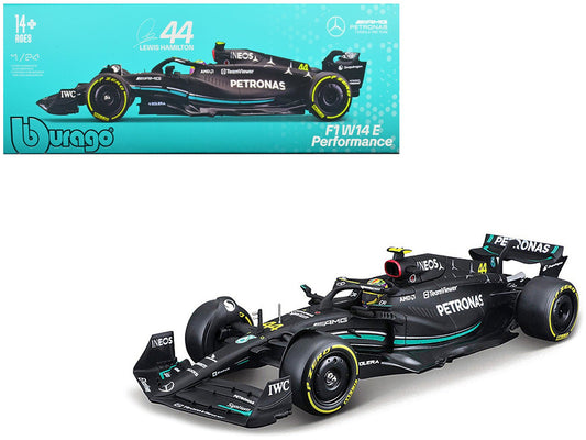Mercedes - AMG F1 W14 E Performance 44 Lewis Hamilton "Petronas" Formula One F1 "World Championship" (2023) 1/24 Diecast Model Car by Bburago free shipping USA - Rapid Vehicles