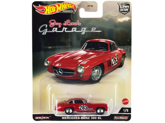Mercedes - Benz 300 SL 263 Red (Weathered) "Jay Leno’s Garage" Diecast Model Car by Hot Wheels free shipping USA - Rapid Vehicles