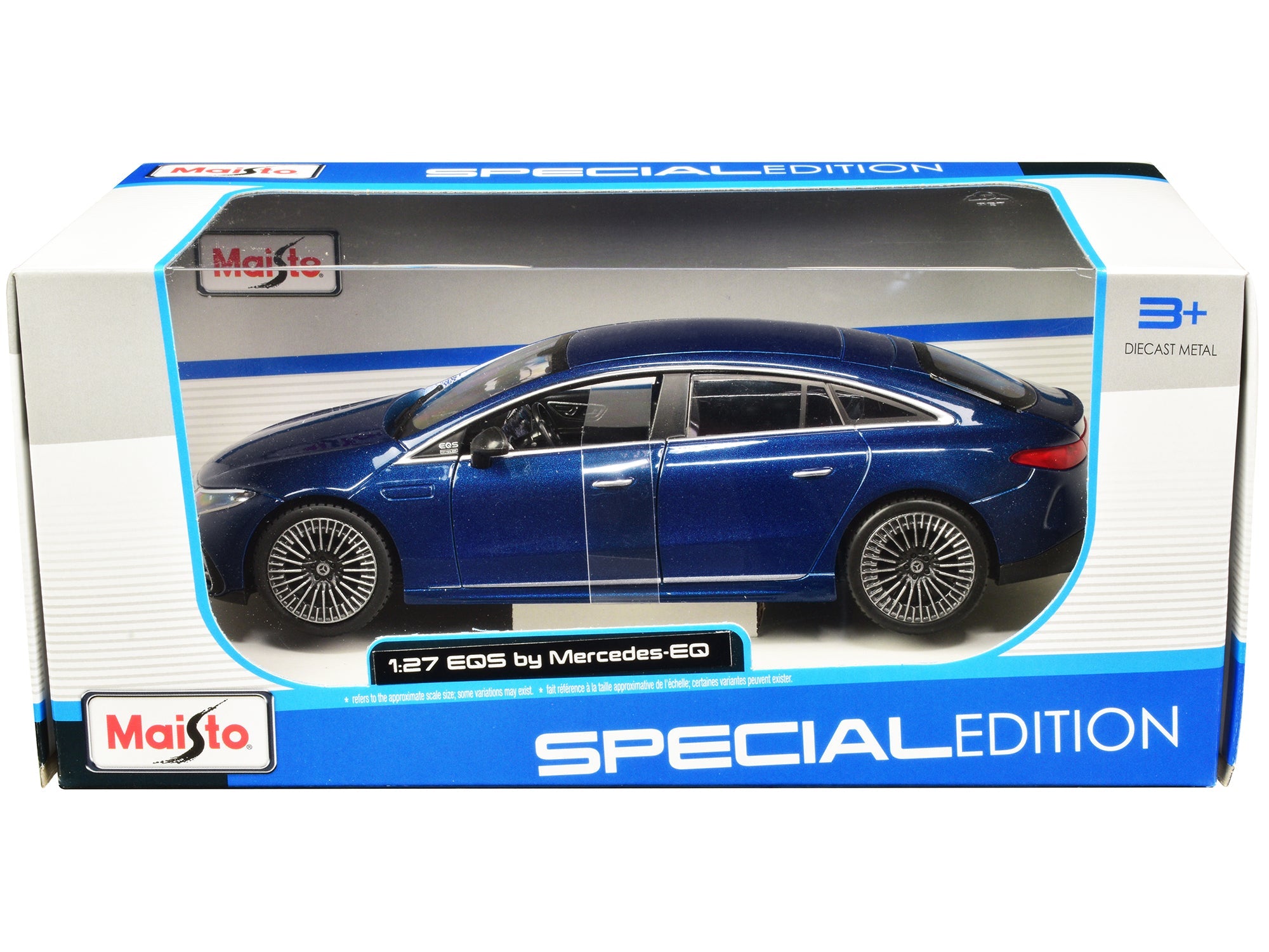 Mercedes - Benz EQS Blue Metallic "Special Edition" Series 1/27 Diecast Model Car by Maisto free shipping USA - Rapid Vehicles