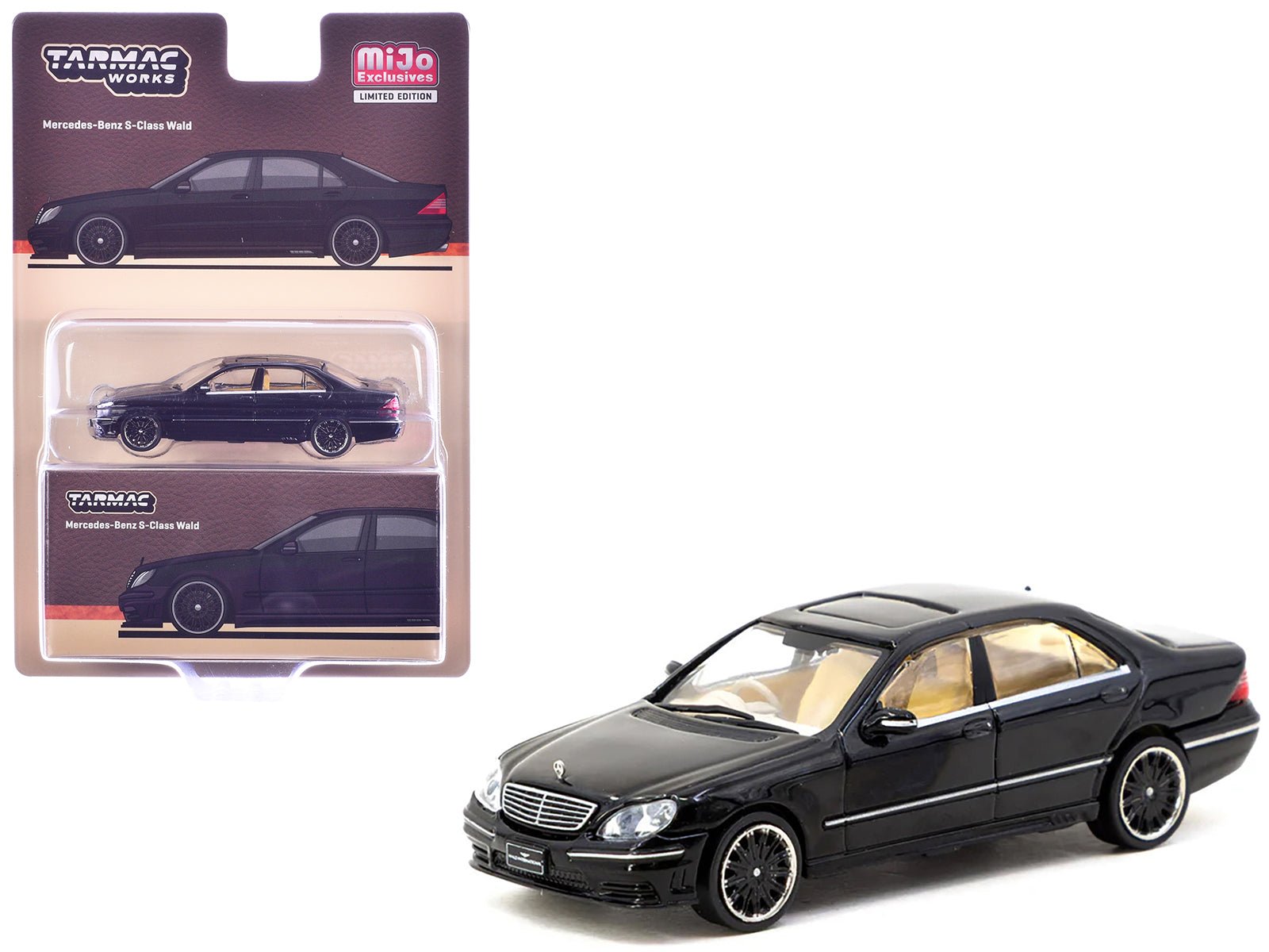 Mercedes-Benz S-Class Wald Black "Global64" Series 1/64 Diecast Model by Tarmac Works free shipping USA - Rapid Vehicles