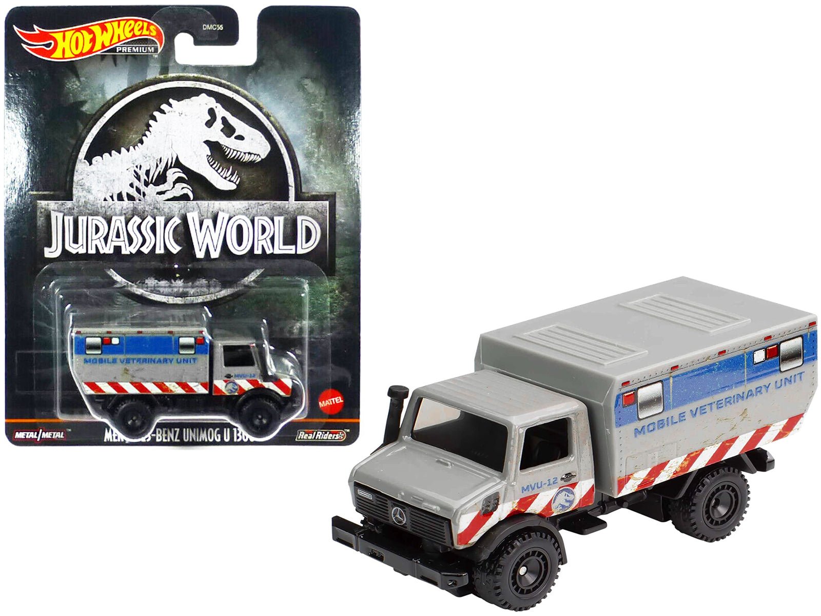 Mercedes - Benz Unimog U 1300 L "Mobile Veterinary Unit MVU - 12" "Jurassic World" (2015) Movie Diecast Model Car by Hot Wheels free shipping USA - Rapid Vehicles