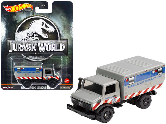 Mercedes - Benz Unimog U 1300 L "Mobile Veterinary Unit MVU - 12" "Jurassic World" (2015) Movie Diecast Model Car by Hot Wheels free shipping USA - Rapid Vehicles