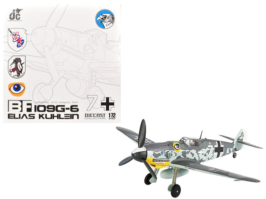 Messerschmitt BF 109G - 6 Fighter Aircraft "JG 51 Bulgaria" (1944) German Luftwaffe 1/72 Die Cast Model by JC Wings free shipping USA - Rapid Vehicles