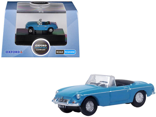 MG MGB Roadster RHD (Right Hand Drive) Iris Blue 1/148 (N) Scale Diecast Model Car by Oxford Diecast free shipping USA - Rapid Vehicles