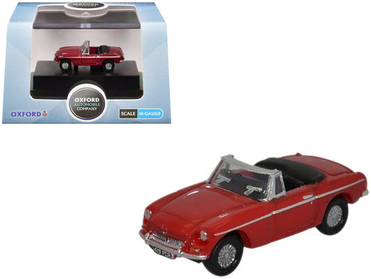 MG MGB Roadster RHD (Right Hand Drive) Tartan Red 1/148 (N) Scale Diecast Model Car by Oxford Diecast free shipping USA - Rapid Vehicles