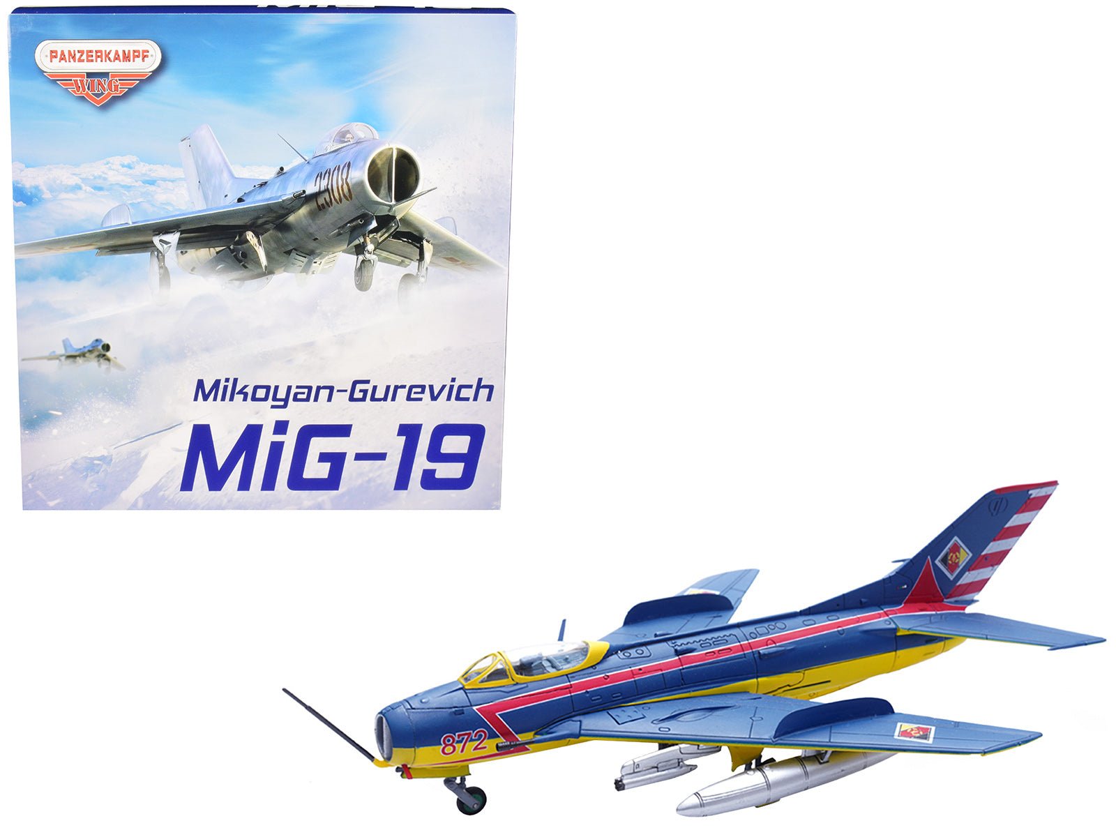 Mikoyan - Gurevich MiG - 19S Farmer C Fighter Aircraft "1 Staffel/JG - 3. Preschen." 5th World Aerobatic Championships (1968) "Wing" Series 1/72 Diecast Model by Panzerkampf free shipping USA - Rapid Vehicles