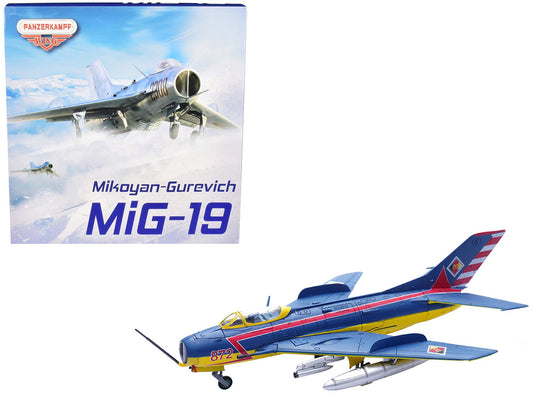 Mikoyan - Gurevich MiG - 19S Farmer C Fighter Aircraft "1 Staffel/JG - 3. Preschen." 5th World Aerobatic Championships (1968) "Wing" Series 1/72 Diecast Model by Panzerkampf free shipping USA - Rapid Vehicles
