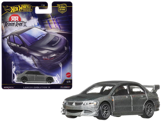 Mitsubishi Lancer Evolution IX Gray Metallic "Ronin Run II" Series Diecast Model Car by Hot Wheels free shipping USA - Rapid Vehicles