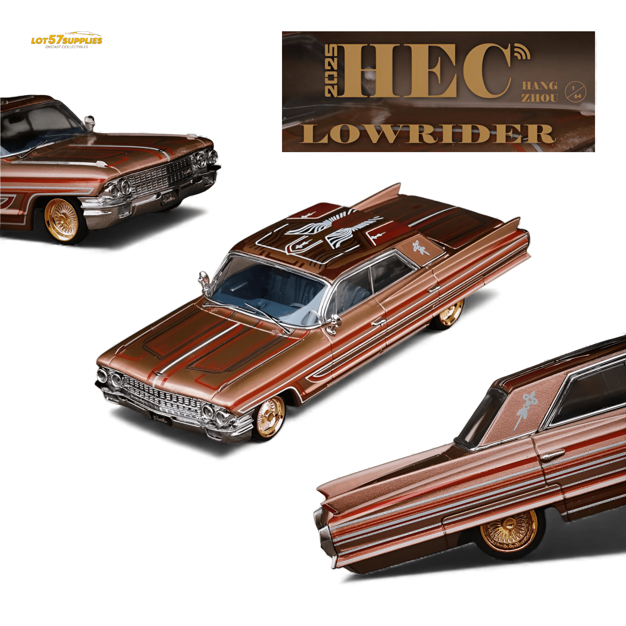 MK Miniatures Cadillac Diwei Metallic Red Copper 1:64 - Rapid Vehicles
