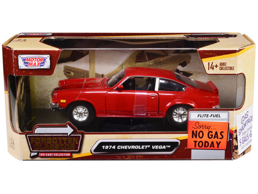 1974 Chevrolet Vega Red "Forgotten Classics" Series 1/24 Diecast Model Car by Motormax free shipping USA