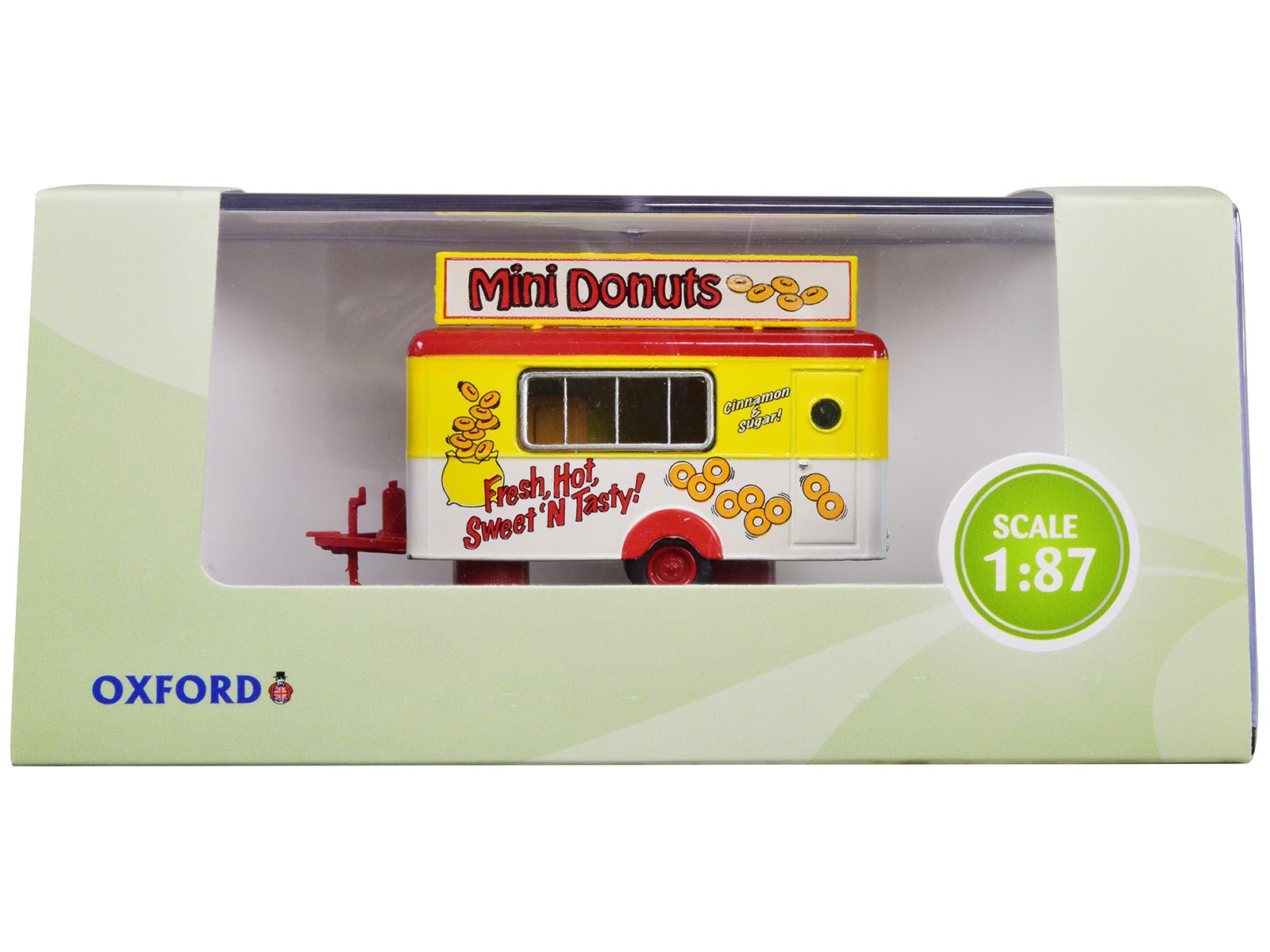 Mobile Food Trailer "Mini Donuts" 1/87 (HO) Scale Diecast Model by Oxford Diecast free shipping USA - Rapid Vehicles
