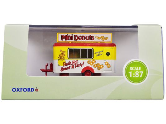Mobile Food Trailer "Mini Donuts" 1/87 (HO) Scale Diecast Model by Oxford Diecast free shipping USA - Rapid Vehicles
